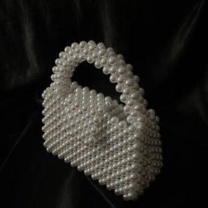 Pearl Bead Bag, Bridesmaid bag, Beaded clutch bag